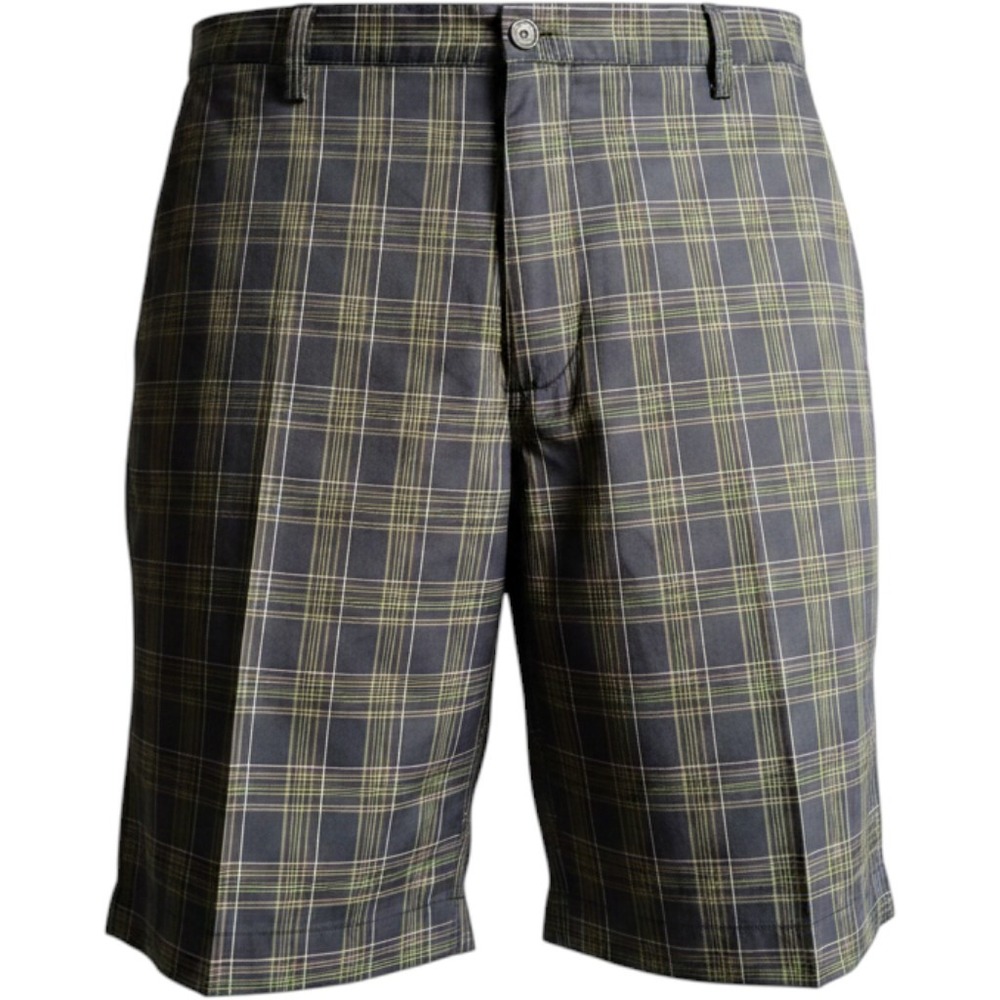 Golf Mens Plaid Flat Front Shorts Size‎ 40 Blue Green Preppy Casual #504C
